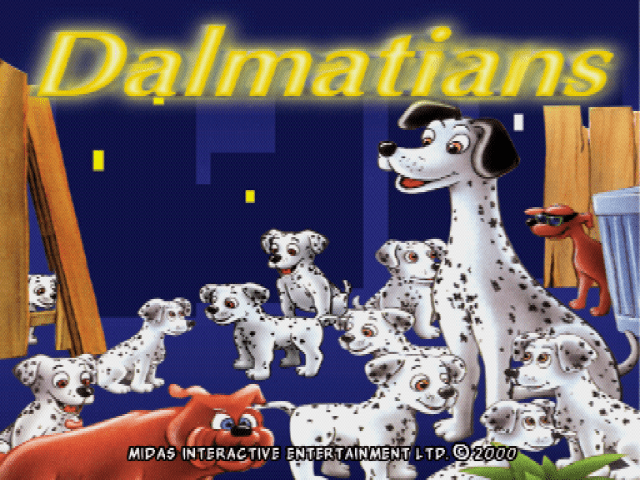 Dalmatians title screen for Playstation